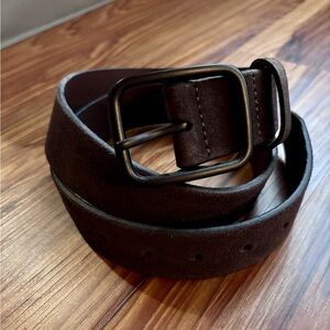 Lucky Brand Dark Brown Leather Belt (Size 34)